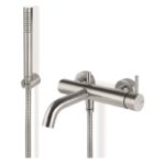 Vema Tiber Wall Mounted Bath/Shower Mixer Stainless Steel