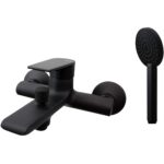 Vema Timea Wall Mounted Bath/Shower Mixer Matt Black