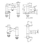 Vema Maira Deck Mounted Bath Shower Mixer Black