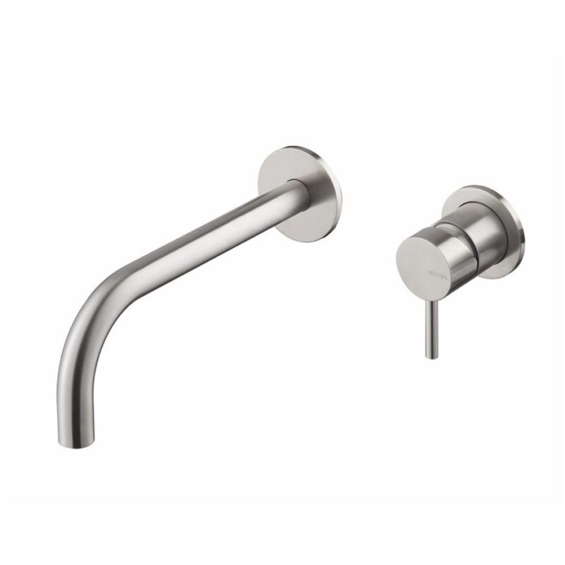 Vema Tiber Wall Mounted Basin Mixer Stainless Steel Vema Tiber Wall Mounted Basin Mixer Stainless Steel