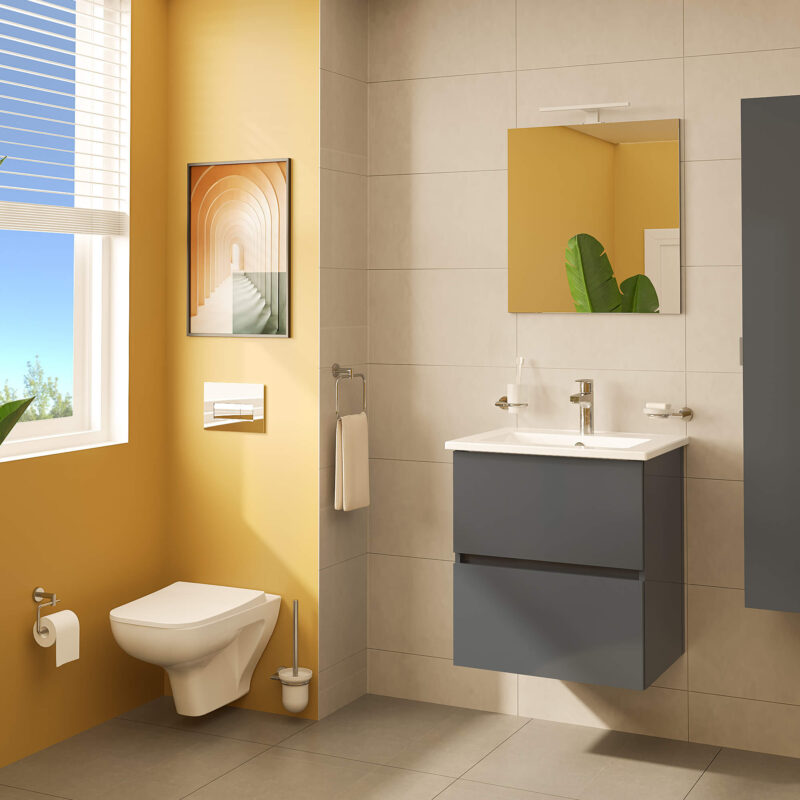 Vitra Universal Super Slim Square Soft Close Quick Release Toilet Seat