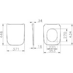 Vitra Universal Super Slim Square Soft Close Quick Release Toilet Seat