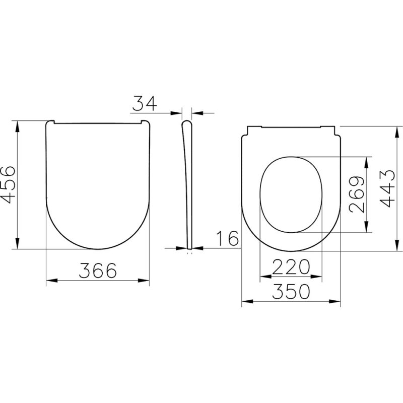 Vitra Universal Super Slim Round Soft Close Quick Release Toilet Seat