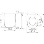 Vitra Universal Slim Square Soft Close Toilet Seat