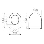 Vitra Sonic Flush Slim Wrapover Soft Close Toilet Seat