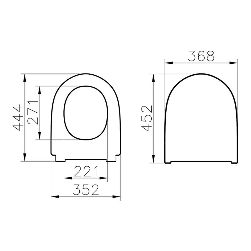 Vitra Sonic Flush Slim Wrapover Soft Close Toilet Seat