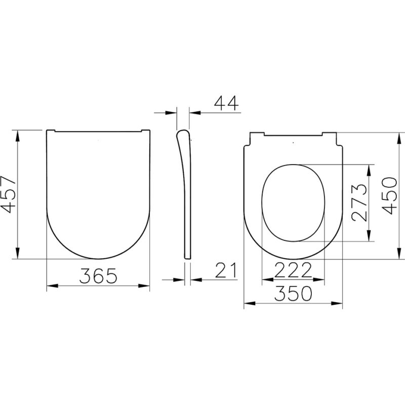 Vitra Universal Slim Round Soft Close Quick Release Toilet Seat