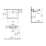 Vitra S20 Accessible Washbasin 65cm 1 Taphole