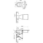 Vitra S50 Comfort Height Open Back Close Coupled WC Pan