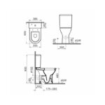Vitra S50 Comfort Height Close Coupled Toilet with Soft Close Seat