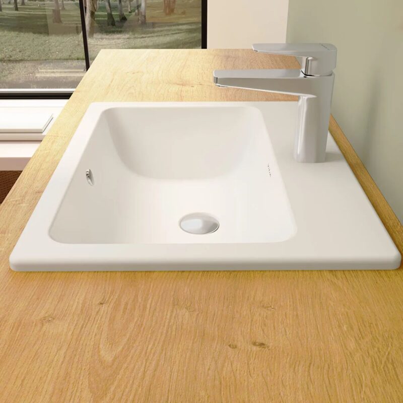 Vitra S20 Compact Countertop Basin 55x45cm 1 Taphole