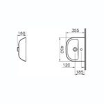 Vitra S20 Cloakroom Basin 45cm 1 Taphole White