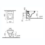 Vitra S20 Wall-Hung WC Pan Short Projection 48cm