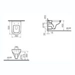 Vitra S20 Wall Hung WC Pan & Soft Close Toilet Seat