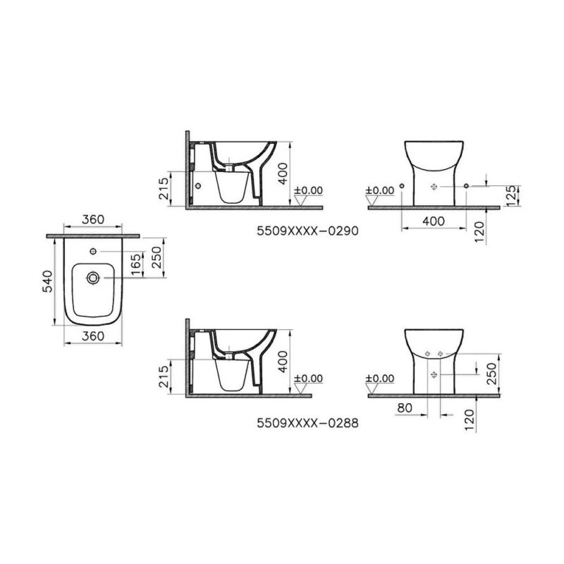 Vitra S20 Bidet White 1 Taphole