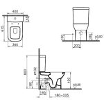 Vitra S20 Fully Back To Wall Close Coupled Toilet Pack with Soft Close Seat