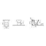 Vitra S20 Back To Wall Toilet with Standard Seat