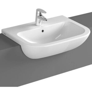 Vitra S20 Semi Recessed Basin 55cm 1 Taphole White