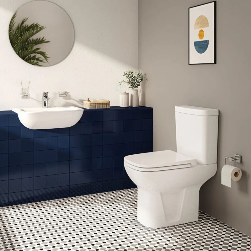 Vitra S20 Semi Recessed Basin 55cm 1 Taphole White