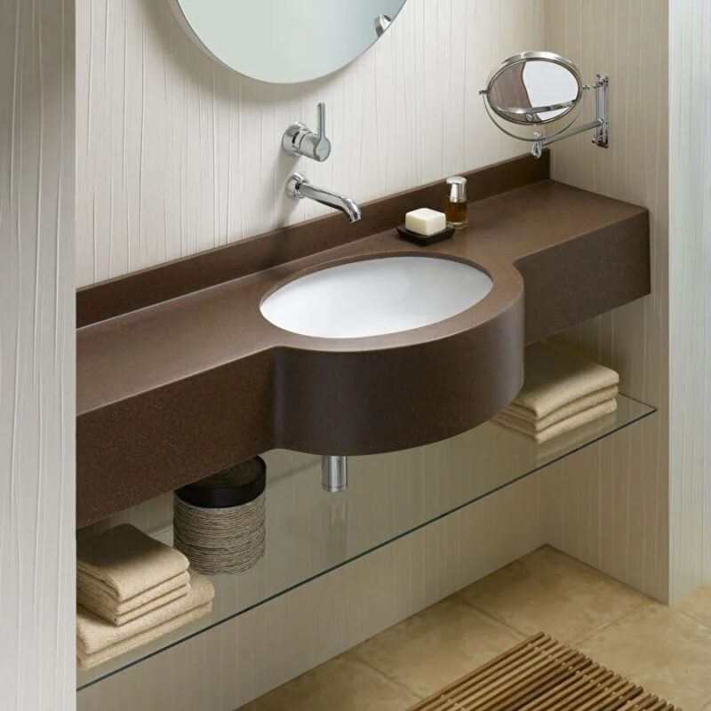 Vitra S20 Compact Under-Counter Basin 42cm Oval No Taphole