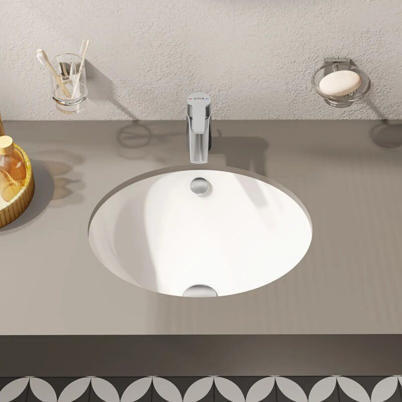 Vitra S20 Compact Under-Counter Basin 42cm Oval No Taphole