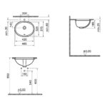 Vitra S20 Compact Under-Counter Basin 42cm Oval No Taphole