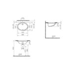 Vitra S20 Compact Under-Counter Basin 52cm Oval No Taphole