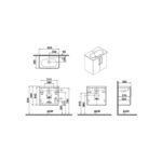 Vitra Zentrum 600mm Gloss White Unit & Basin