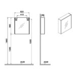 Vitra Basis 620mm Mirror Cabinet