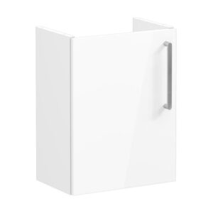 Vitra Root Flat 450mm Compact Basin Unit Left Door Gloss White
