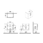 Vitra Root Flat Matt Grey 600mm Compact Basin Unit with Doors