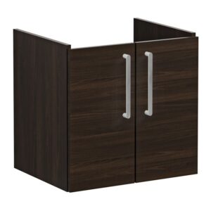 Vitra Root Flat 600mm Compact 2 Door Basin Unit Walnut