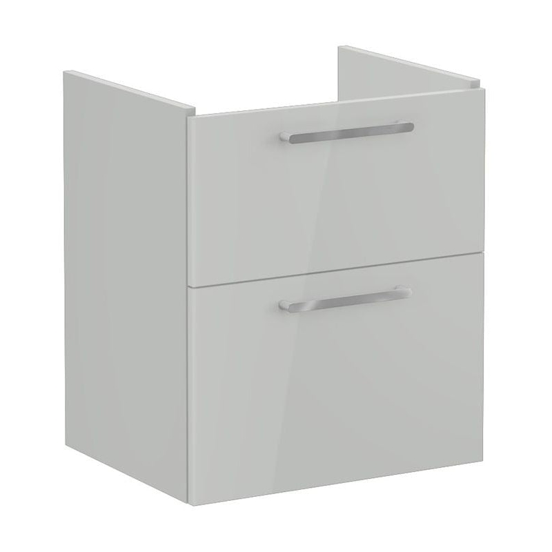 Vitra Root Flat Gloss Grey 600mm 2 Drawer Compact Wall Basin Unit Vitra Root Flat Gloss Grey 600mm 2 Drawer Compact Wall Basin Unit
