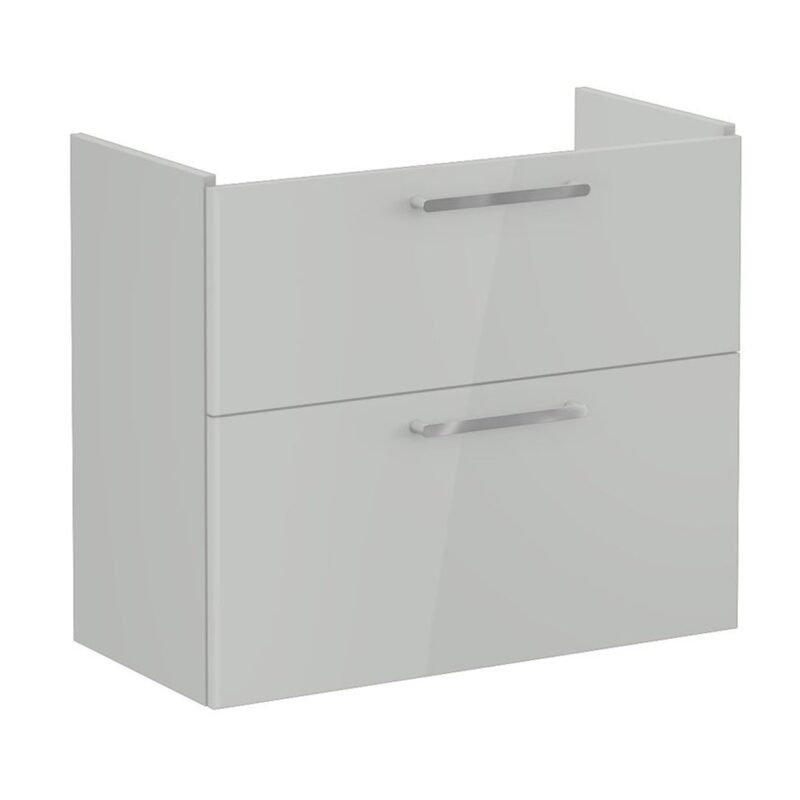 Vitra Root Flat 800mm Compact 2 Drawer Basin Unit Gloss Pearl Grey Vitra Root Flat 800mm Compact 2 Drawer Basin Unit Gloss Pearl Grey