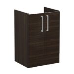 Vitra Root Flat 600mm 2 Door Floor Basin Unit Walnut