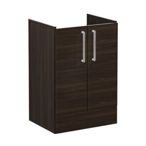 Vitra Root Flat 600mm 2 Door Floor Basin Unit Walnut