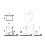 Vitra Root Flat 600mm 2 Door Floor Basin Unit Cordoba