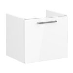 Vitra Root Flat 600mm 1 Drawer Gloss White Basin Unit