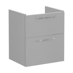 Vitra Root Flat 600mm 2 Drawer Basin Unit Matt Rock Grey