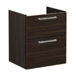 Vitra Root Flat 600mm 2 Drawer Basin Unit Walnut