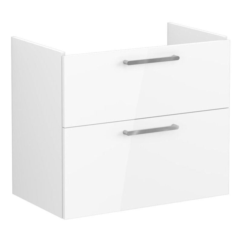 Vitra Root Flat 800mm 2 Drawer Basin Unit Gloss White Vitra Root Flat 800mm 2 Drawer Basin Unit Gloss White