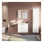 Vitra Root Flat 800mm 2 Drawer Basin Unit Gloss White