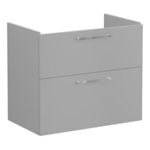 Vitra Root Flat 800mm 2 Drawer Basin Unit Matt Rock Grey