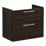 Vitra Root Flat 800mm 2 Drawer Basin Unit Walnut