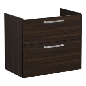 Vitra Root Flat 800mm 2 Drawer Basin Unit Walnut