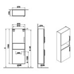 Vitra Root Flat Short Compact Tall Unit Matt Rock Grey