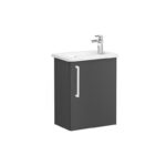 Vitra Zentrum 450mm Matt Storm Grey Compact Unit & Basin Right Hand