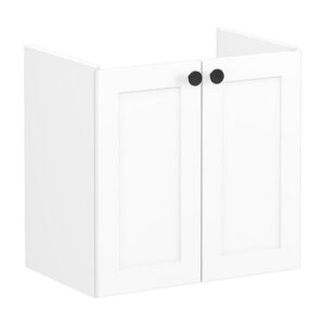 Vitra Root Classic 600mm Compact 2 Door Basin Unit Matt White