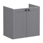 Vitra Root Classic 600mm Compact 2 Door Basin Unit Matt Grey