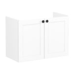 Vitra Root Classic 800mm Compact 2 Door Basin Unit Matt White